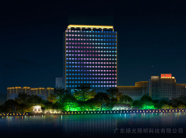 德勝河景觀(guān)照明建筑燈光效果圖