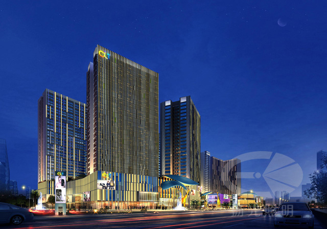 童夢廣場建筑夜景照明設(shè)計(jì)效果圖三