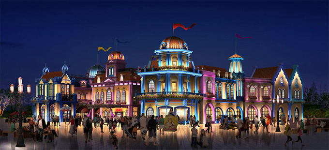 尼斯風格泛光照明工程效果圖二