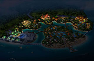 海南?；◢u溫泉城夜景照明工程